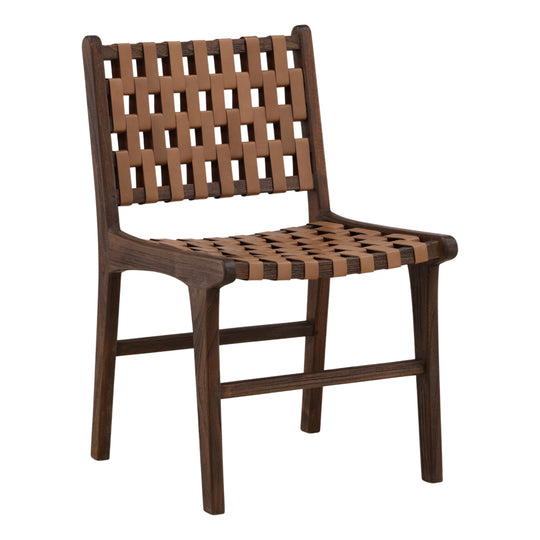 Cardin Dining Chair Brown — Front Three-Quarter
