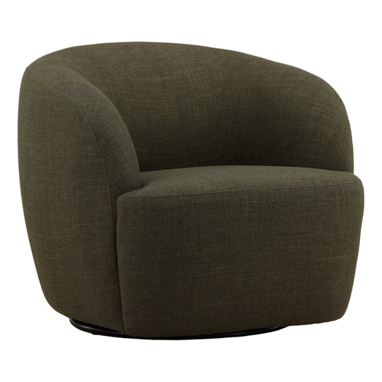 Milbrook Swivel Chair Green — Front Three-Quarter