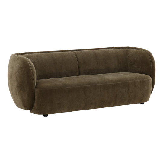 Glennhaven Sofa Olive — Front Three-Quarter