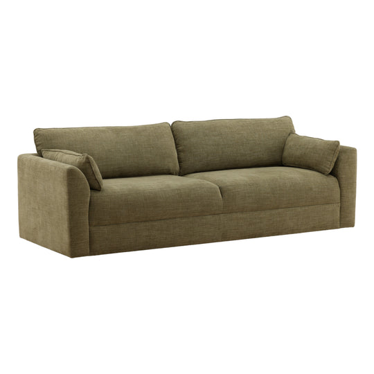 Bouchard Sofa Green — Front Three-Quarter