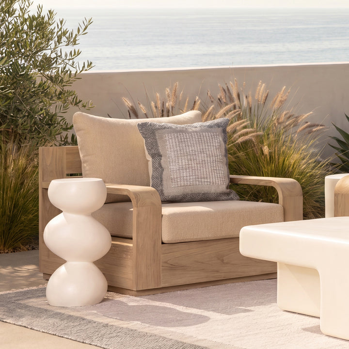 Lucrezia Outdoor Sofa Chair Grey — Lifestyle