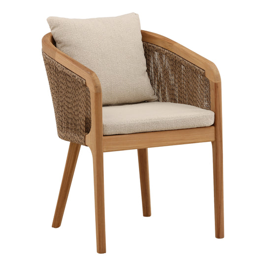 Kian Outdoor Dining Chair Sand — Front Three-Quarter