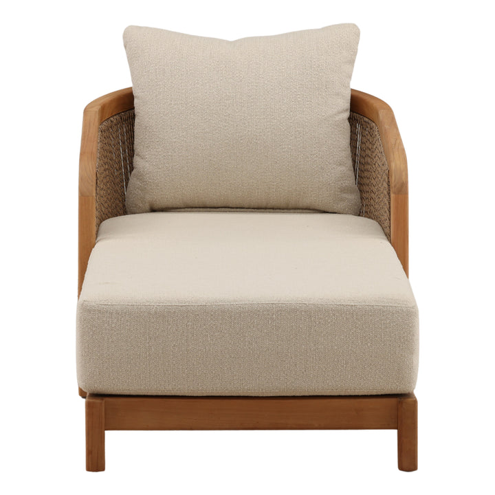 Kian Outdoor Chaise Sand — Front