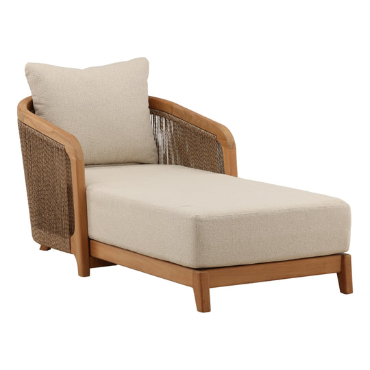 Kian Outdoor Chaise Sand — Front Three-Quarter