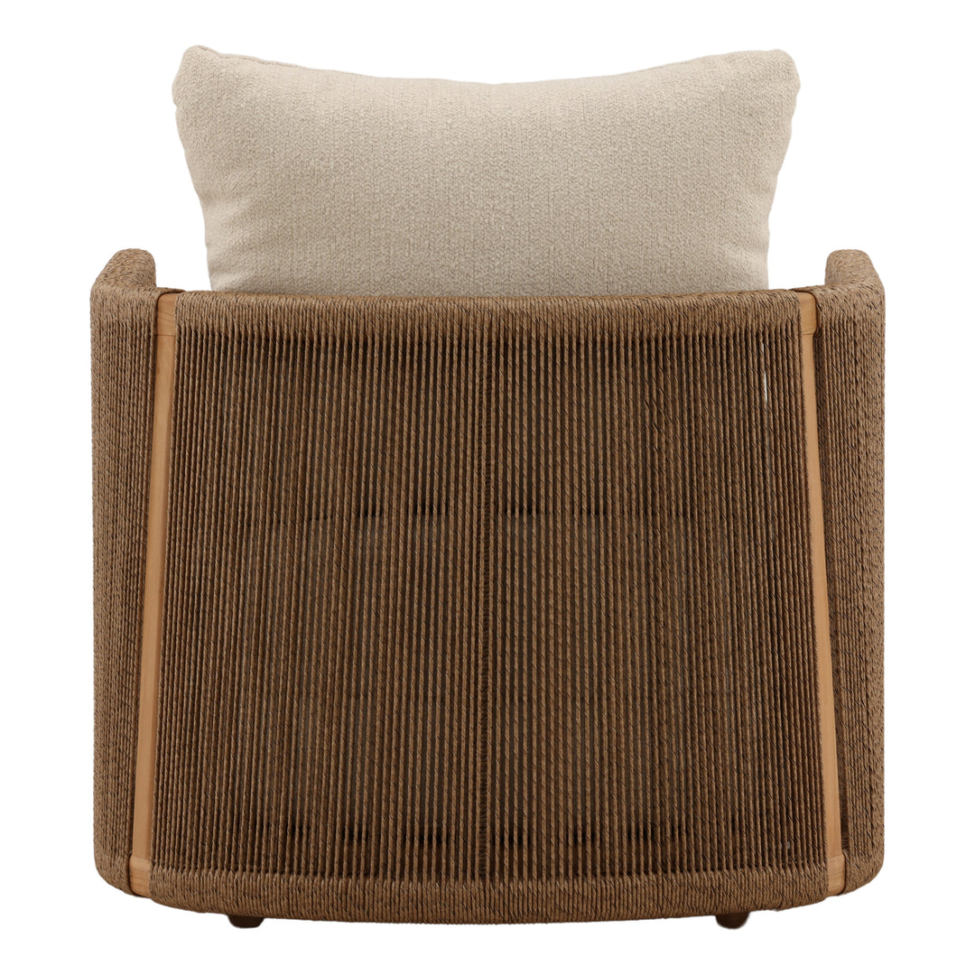 Zoisia Outdoor Sofa Chair Sand — Back