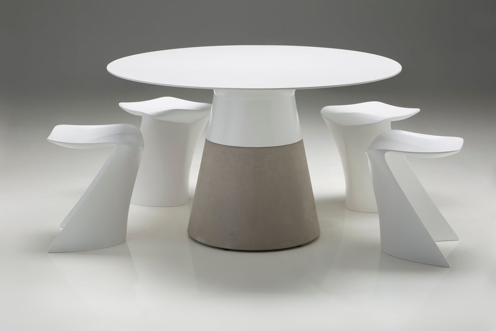 American Home Furniture | Mobital - MALDIVES 49" Dining Table Round Concrete Base