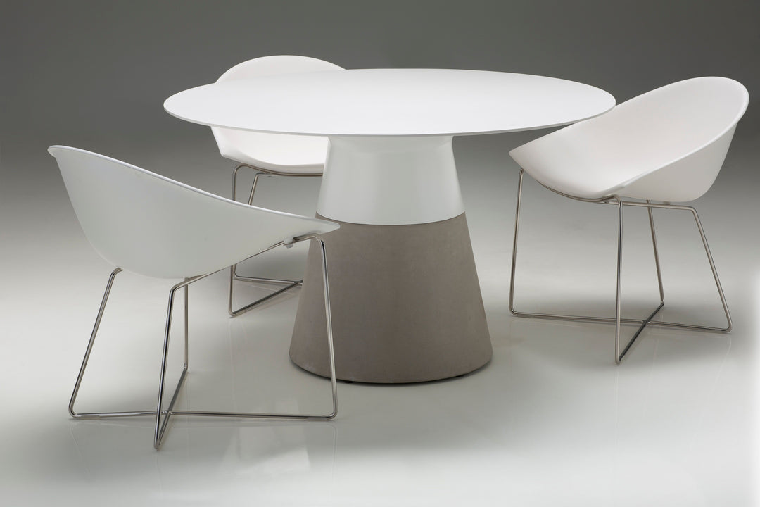 American Home Furniture | Mobital - MALDIVES 49" Dining Table Round Concrete Base