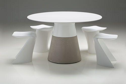 Mobital MALDIVES 63" Dining Table Round Concrete Base DINING TABLES