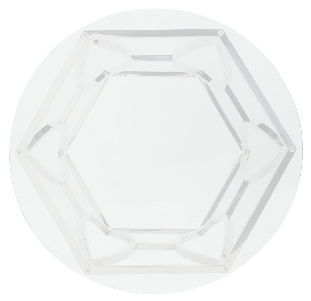 American Home Furniture Safavieh Couture Bethwyn 42" Round Glass Top Dining Table