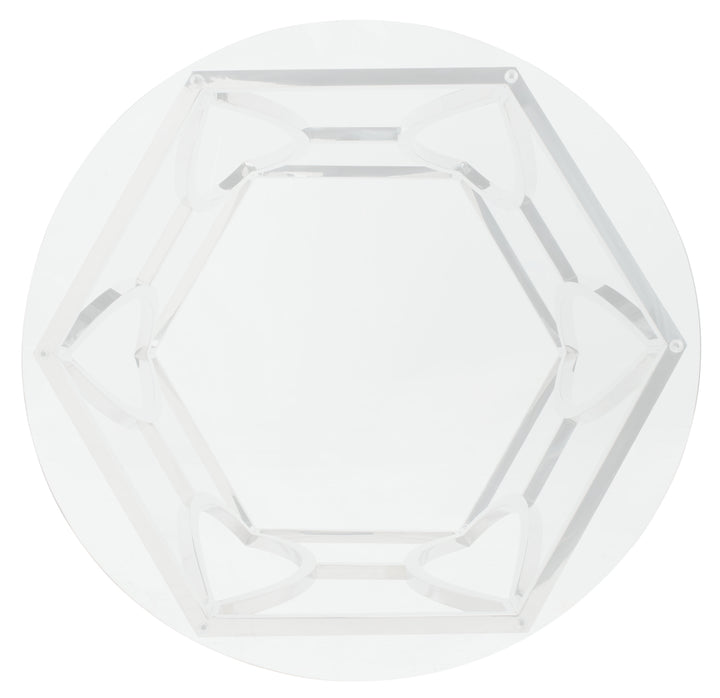 American Home Furniture Safavieh Couture Bethwyn 42" Round Glass Top Dining Table