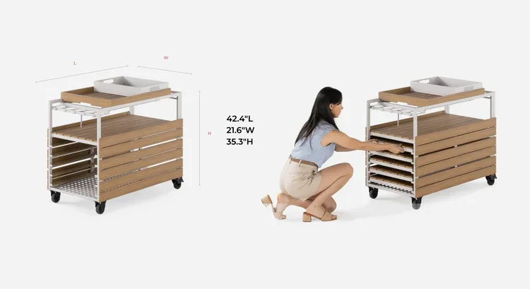 Transformer Outdoor Bar Cart