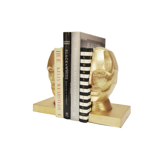 Profile Bookends In Gold Leaf - EDMUND G