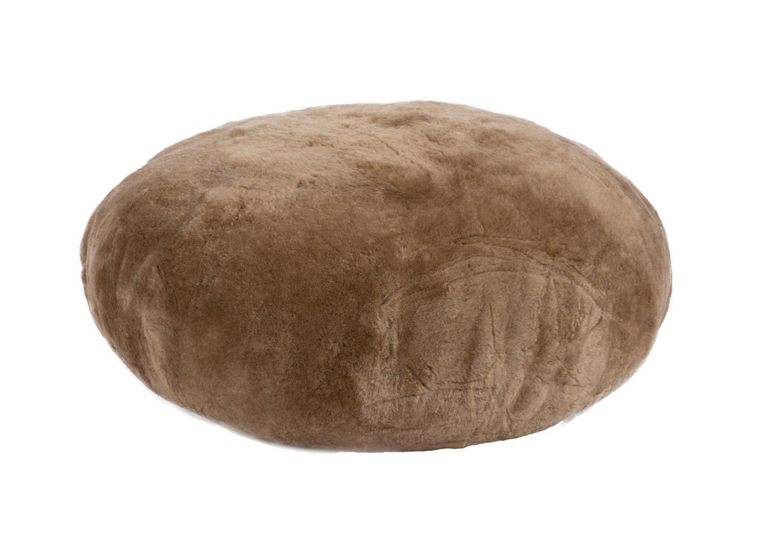Shearling Round Ottoman - AmericanHomeFurniture