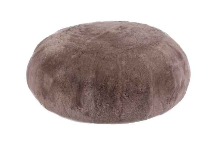 Shearling Round Ottoman - AmericanHomeFurniture