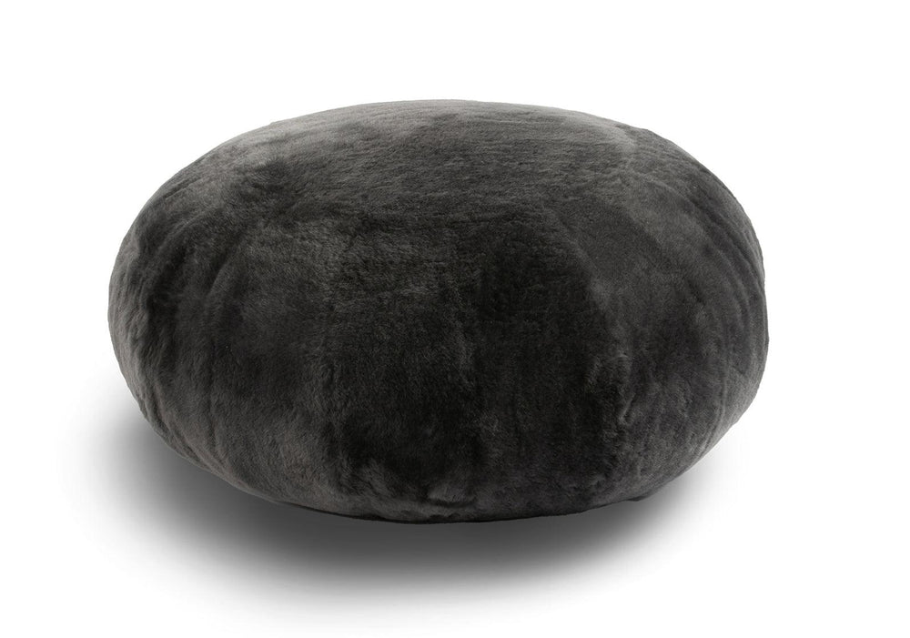 Shearling Round Ottoman - AmericanHomeFurniture