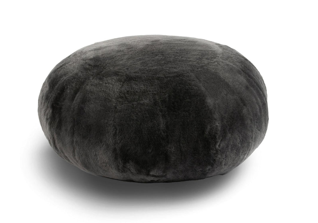 Shearling Round Ottoman - AmericanHomeFurniture