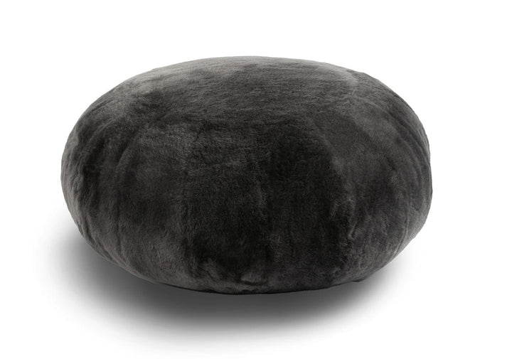 Shearling Round Ottoman - AmericanHomeFurniture