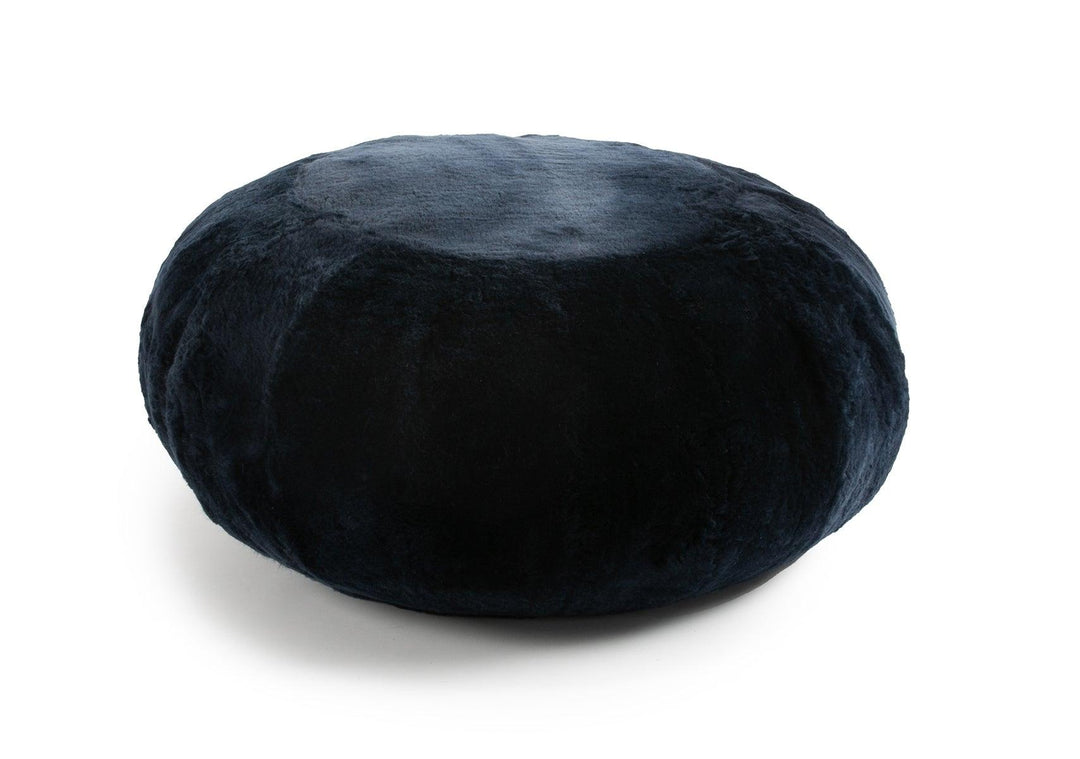 Shearling Round Ottoman - AmericanHomeFurniture