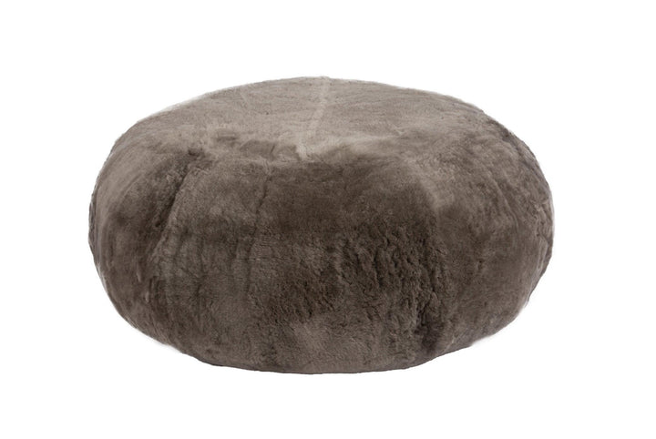 Shearling Round Ottoman - AmericanHomeFurniture