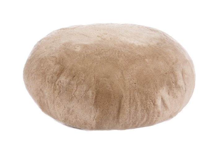 Shearling Round Ottoman - AmericanHomeFurniture