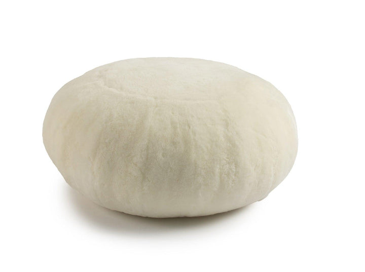 Shearling Round Ottoman - AmericanHomeFurniture