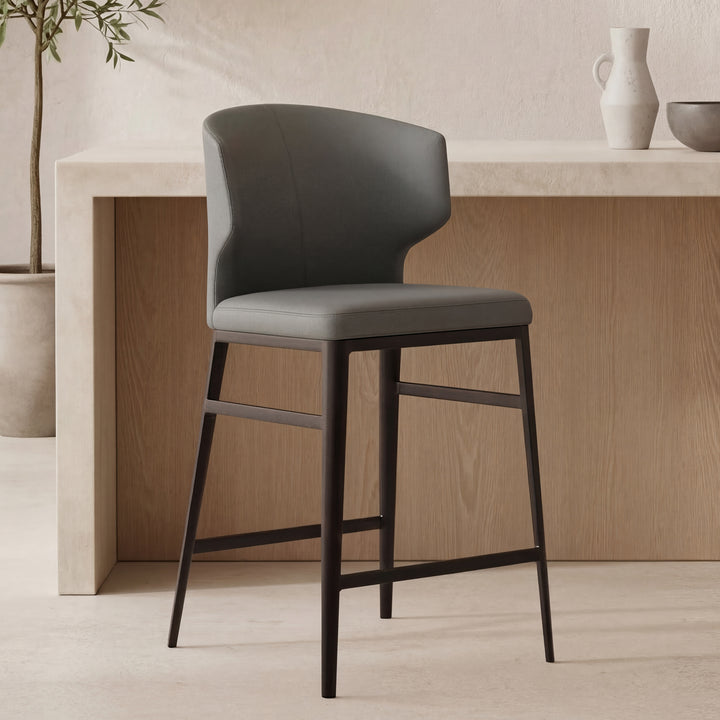 Moe's Home Collection - Delaney Counter Stool Grey - EJ-1022-15 | American Home Furniture