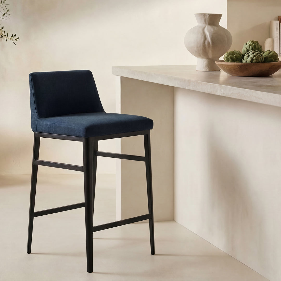 Moe's Home Collection - Baron Counter Stool Blue - EJ-1031-26 | American Home Furniture