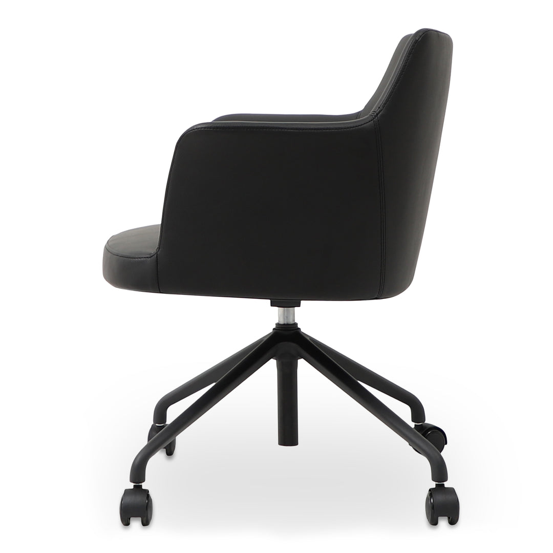 Moe's Home Collection - Morris Office Chair PVC Black - EJ-1047-02 | American Home Furniture