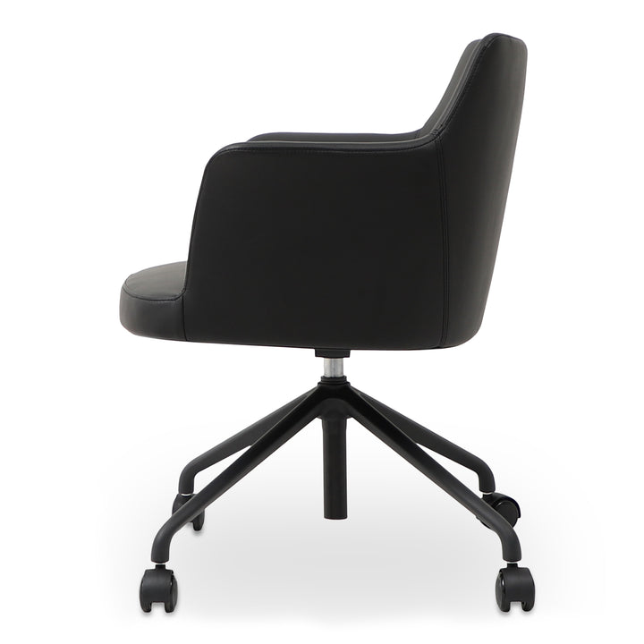 Moe's Home Collection - Morris Office Chair PVC Black - EJ-1047-02 | American Home Furniture