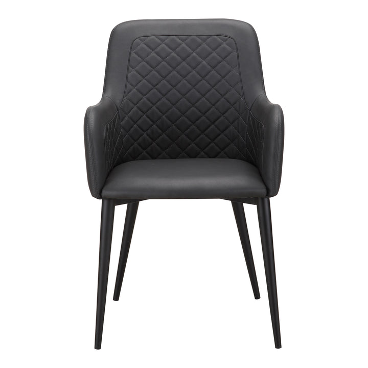 Moe's Home Collection - Cantata Dining Chair Mayon Black Vegan Leather - Set of 2 - ER-2040-02 | American Home Furniture