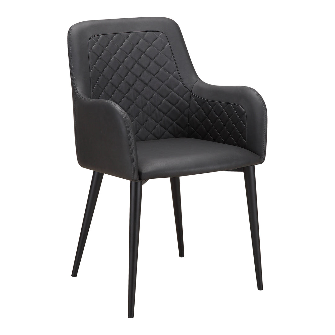 Moe's Home Collection - Cantata Dining Chair Mayon Black Vegan Leather - Set of 2 - ER-2040-02 | American Home Furniture