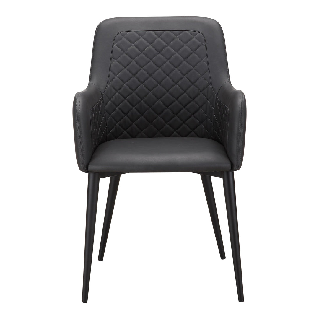 Cantata Dining Chair Mayon Black Vegan Leather - Set of 2