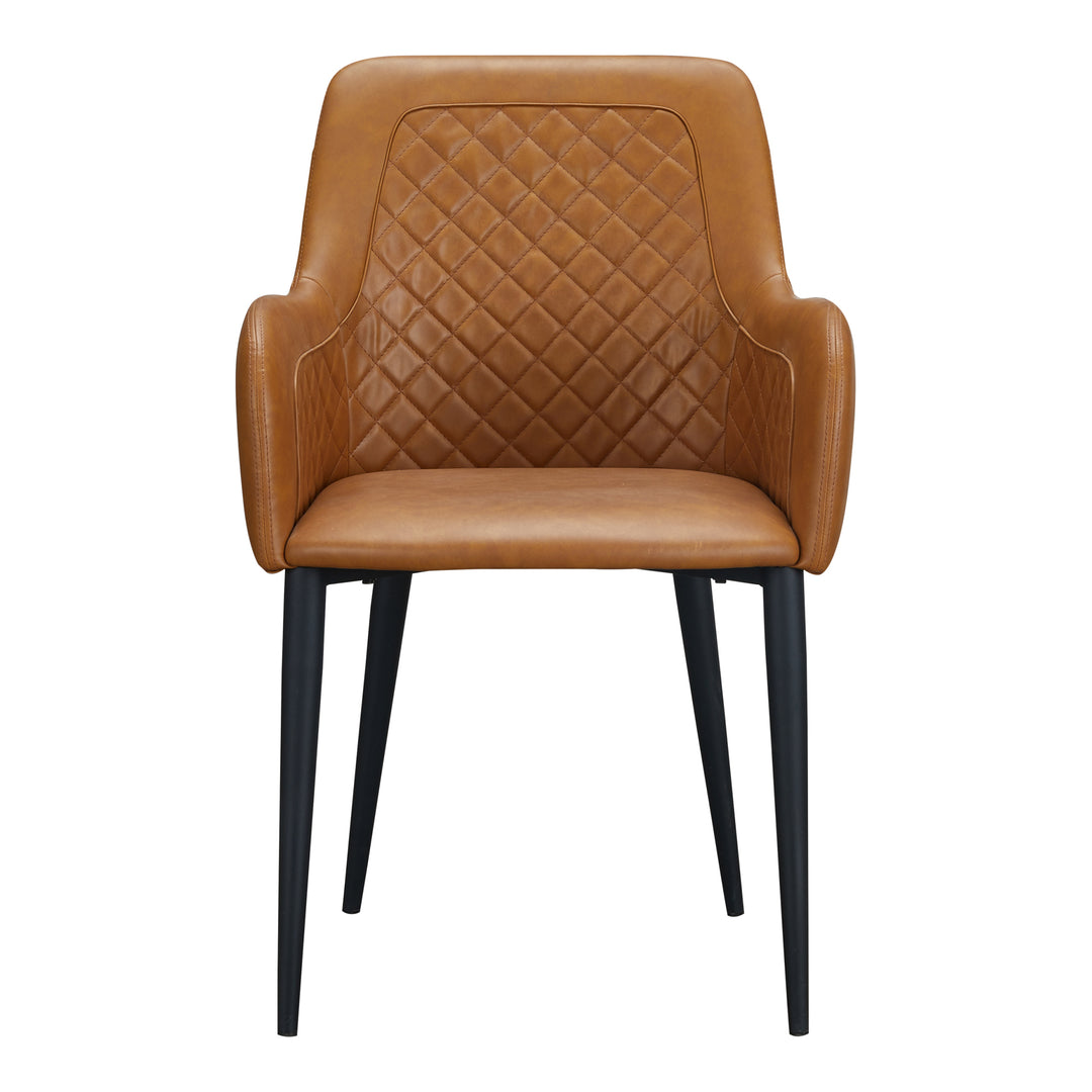 Moe's Home Collection - Cantata Dining Chair Tawny Vegan Leather - Set of 2 - ER-2040-40 | American Home Furniture