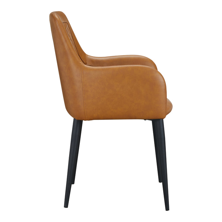 Moe's Home Collection - Cantata Dining Chair Tawny Vegan Leather - Set of 2 - ER-2040-40 | American Home Furniture