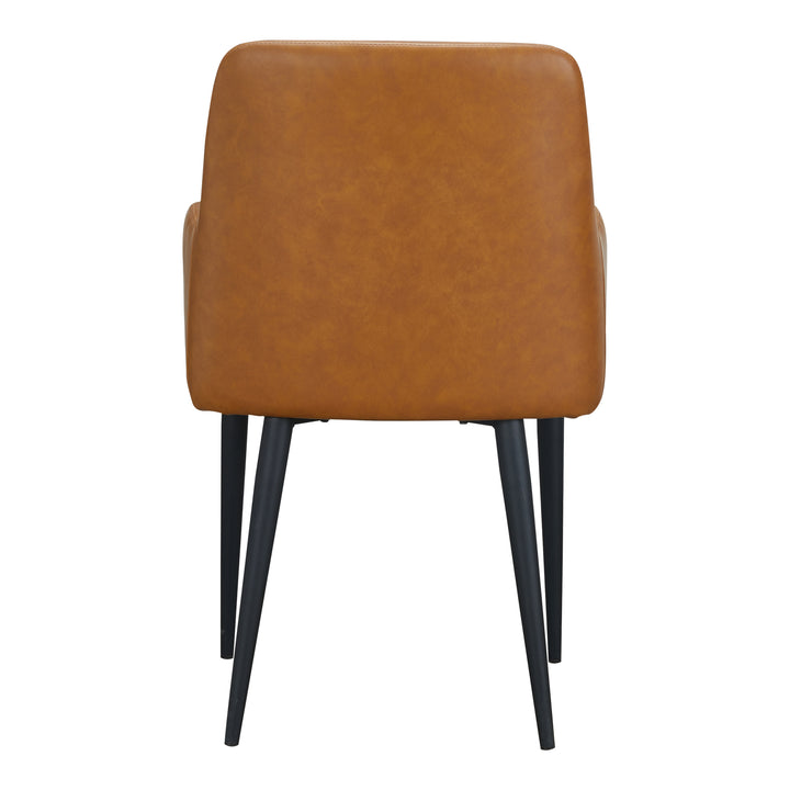Moe's Home Collection - Cantata Dining Chair Tawny Vegan Leather - Set of 2 - ER-2040-40 | American Home Furniture