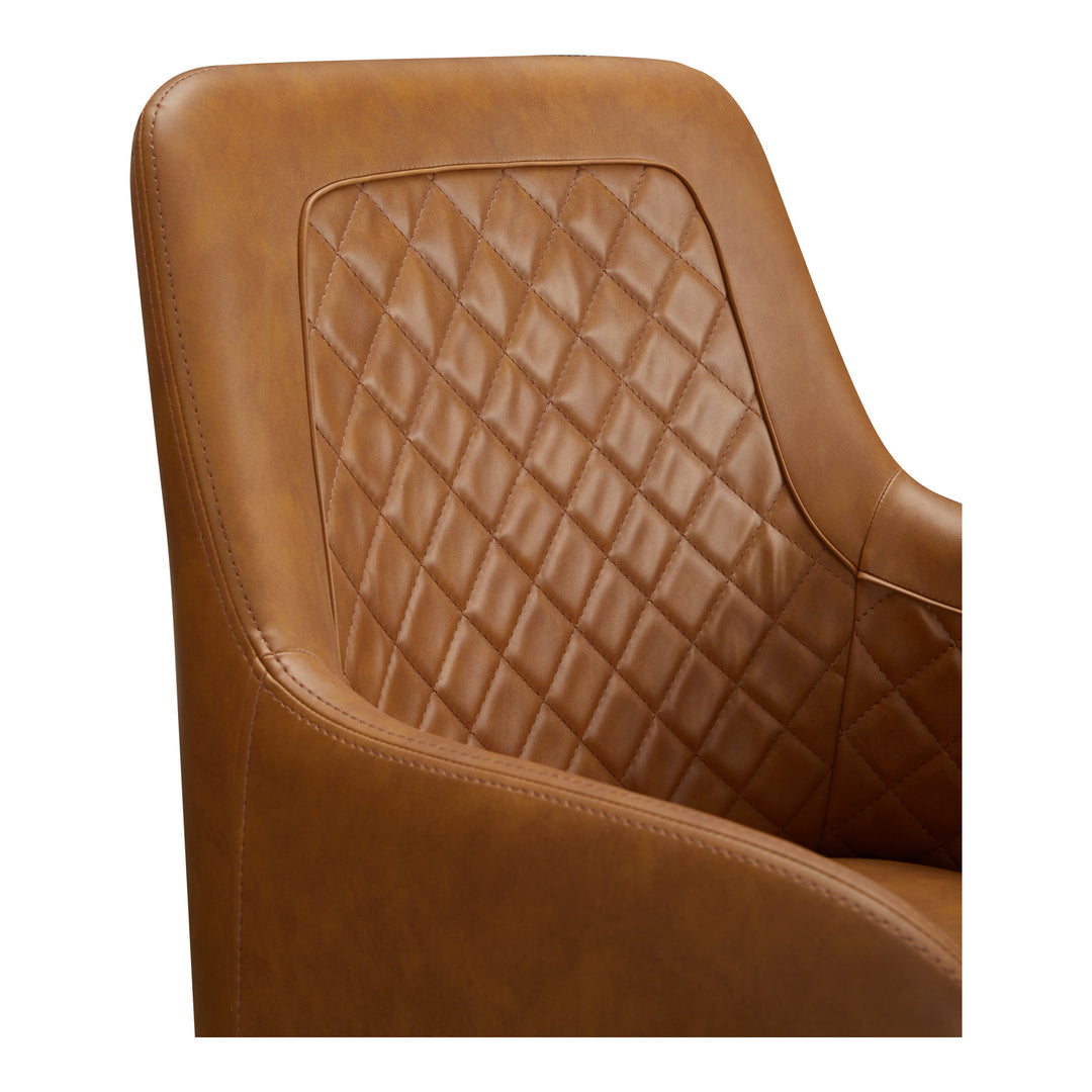 Moe's Home Collection - Cantata Dining Chair Tawny Vegan Leather - Set of 2 - ER-2040-40 | American Home Furniture