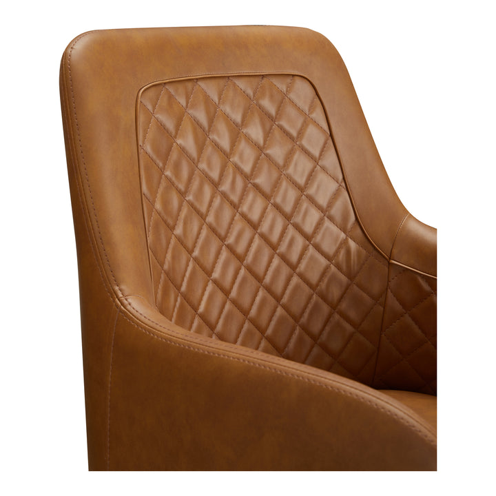 Moe's Home Collection - Cantata Dining Chair Tawny Vegan Leather - Set of 2 - ER-2040-40 | American Home Furniture