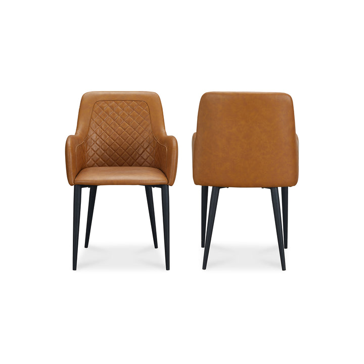 Moe's Home Collection - Cantata Dining Chair Tawny Vegan Leather - Set of 2 - ER-2040-40 | American Home Furniture