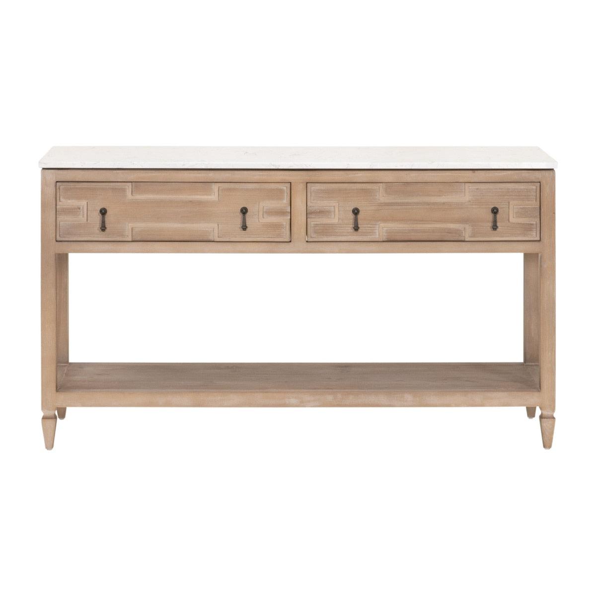 Essentials For Living - Emerie 2-Drawer Entry Console - 8016.SGRY-PNE/WHTQ | American Home Furniture