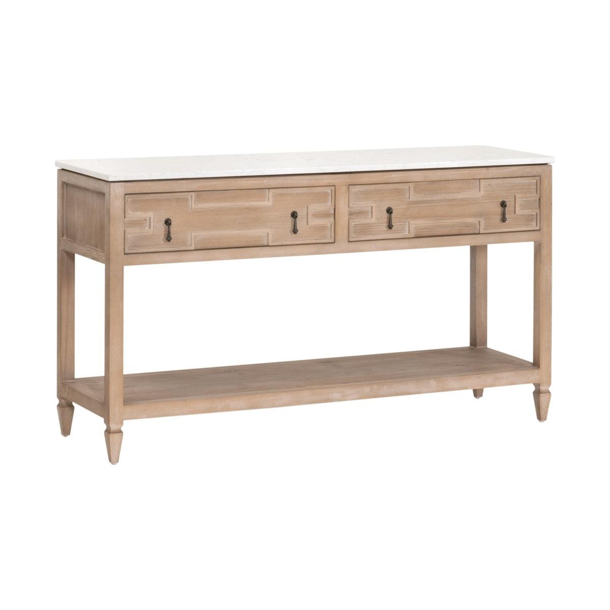 Essentials For Living - Emerie 2-Drawer Entry Console - 8016.SGRY-PNE/WHTQ | American Home Furniture