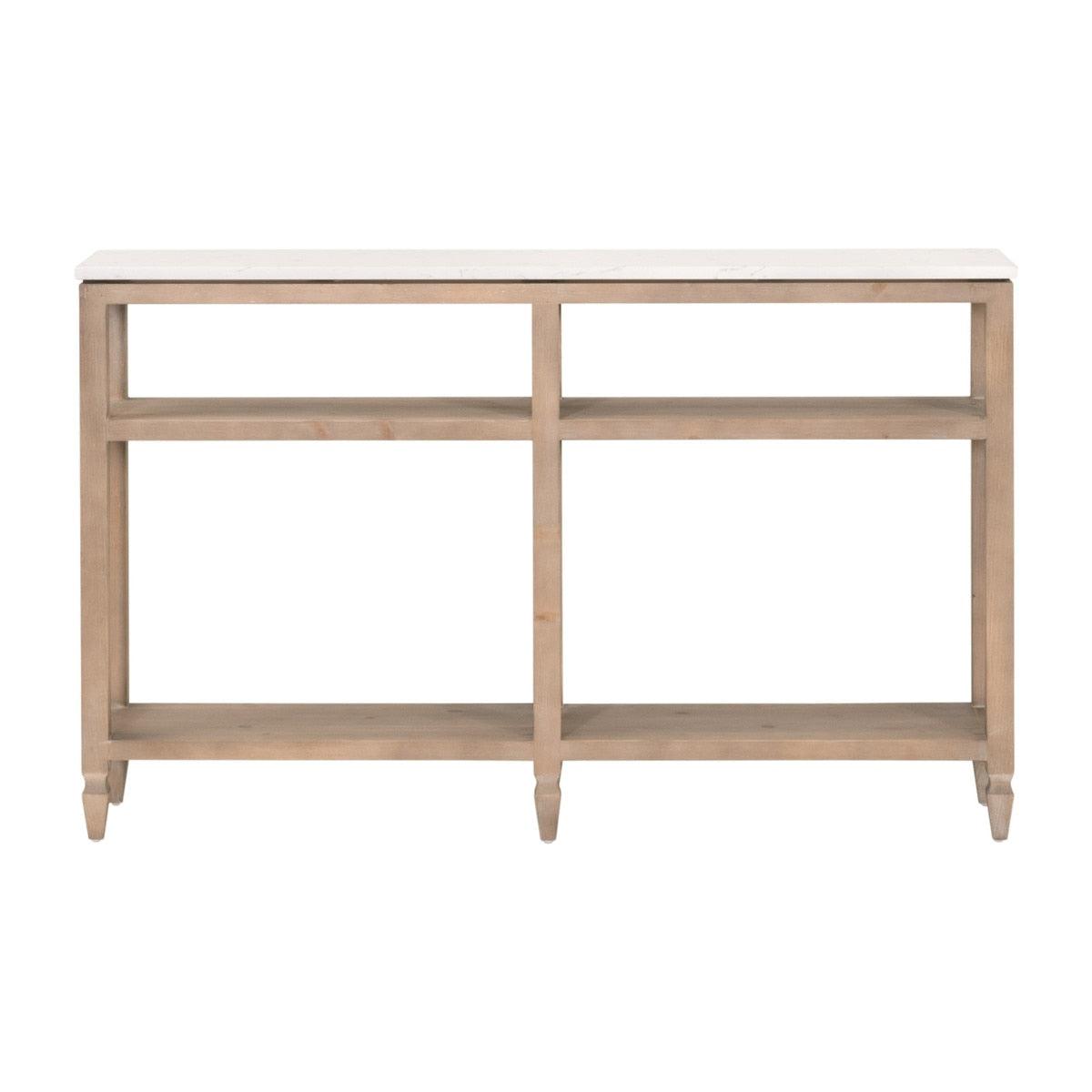 Essentials For Living - Emerie Narrow Console Table - 8016-N.SGRY-PNE/WHTQ | American Home Furniture