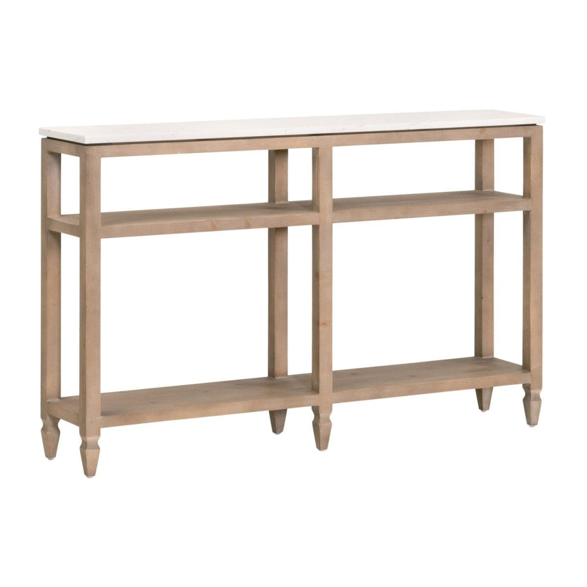 Essentials For Living - Emerie Narrow Console Table - 8016-N.SGRY-PNE/WHTQ | American Home Furniture
