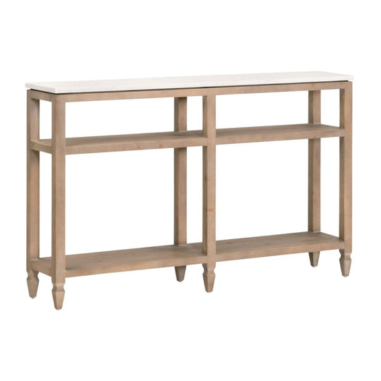 Essentials For Living - Emerie Narrow Console Table - 8016-N.SGRY-PNE/WHTQ | American Home Furniture