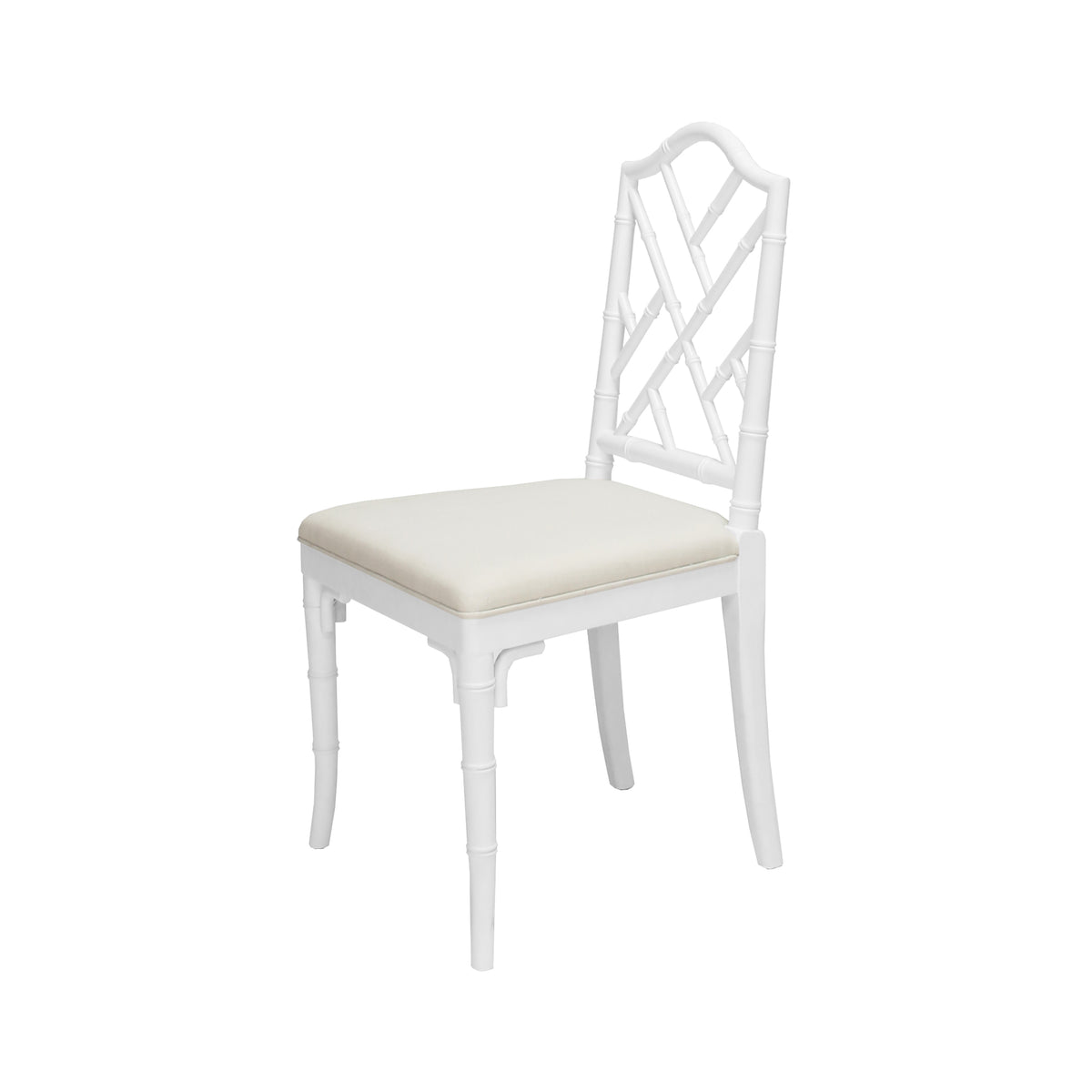 Bamboo Dining Chair In White  Lacquer - FAIRFIELD WH
