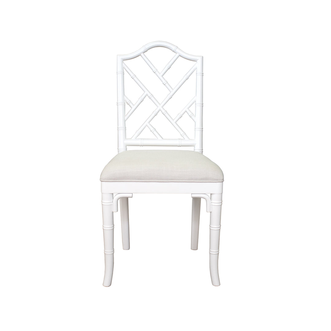 Bamboo Dining Chair In White  Lacquer - FAIRFIELD WH