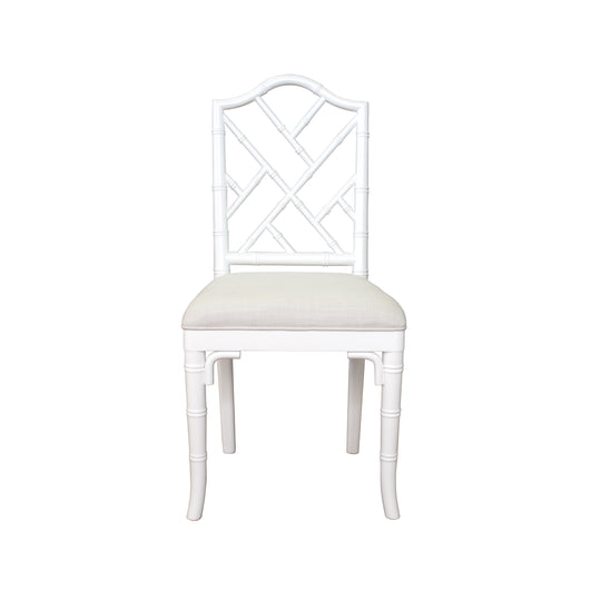Bamboo Dining Chair In White  Lacquer - FAIRFIELD WH
