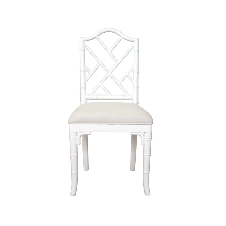 Bamboo Dining Chair In White  Lacquer - FAIRFIELD WH