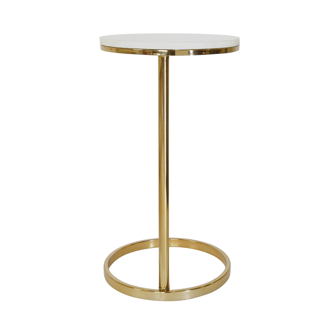 Round Cigar Table With Brass Pole Base And White Marble Top








 - FARREN
