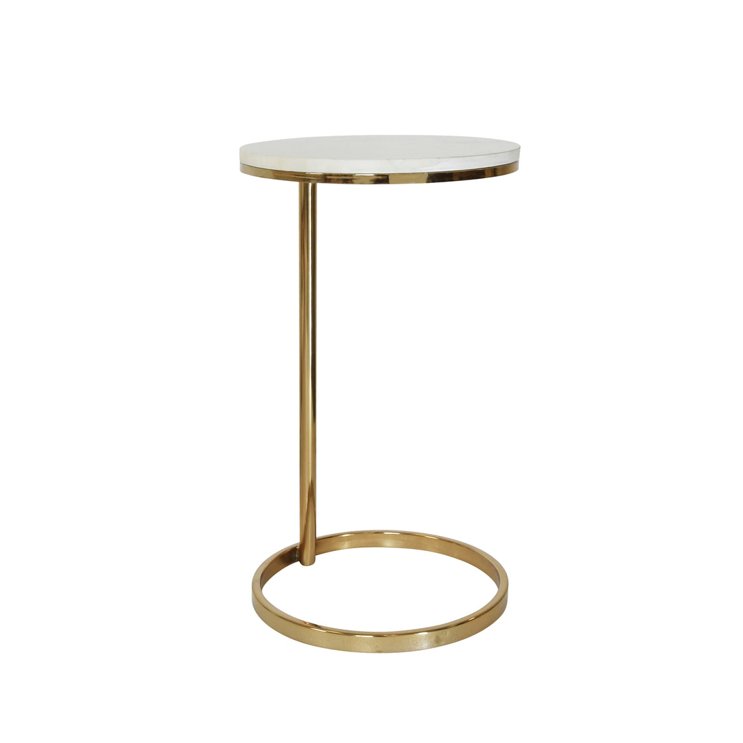 Round Cigar Table With Brass Pole Base And White Marble Top








 - FARREN