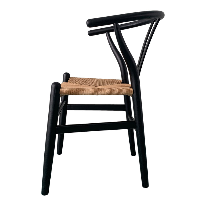 Moe's Home Collection - Ventana Dining Chair Black And Natural - Set of 2 - FG-1015-37 | American Home Furniture